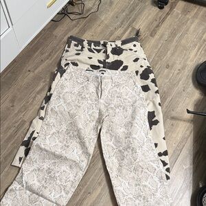 wild fable Cream and Black Denim Label Detail